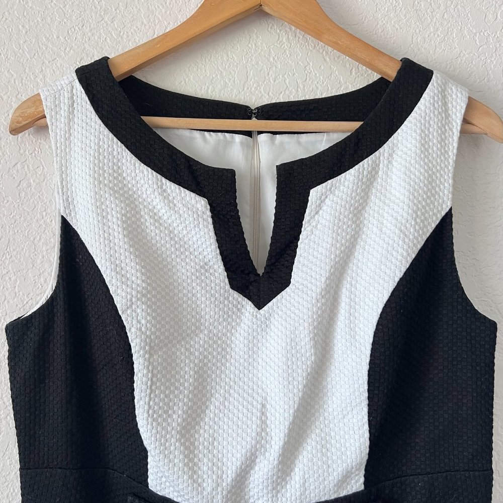 Ann Taylor Color Block Woven Sheath Hourglass Dress Size 10 - Picture 2 of 11